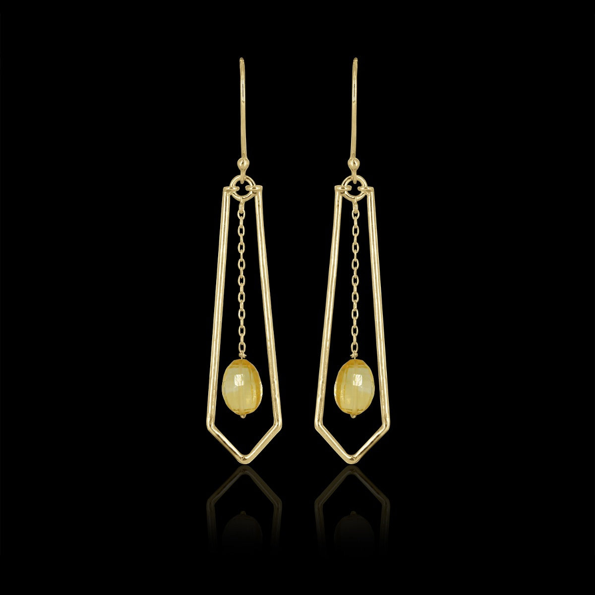 Emily Citrine Drop Earrings