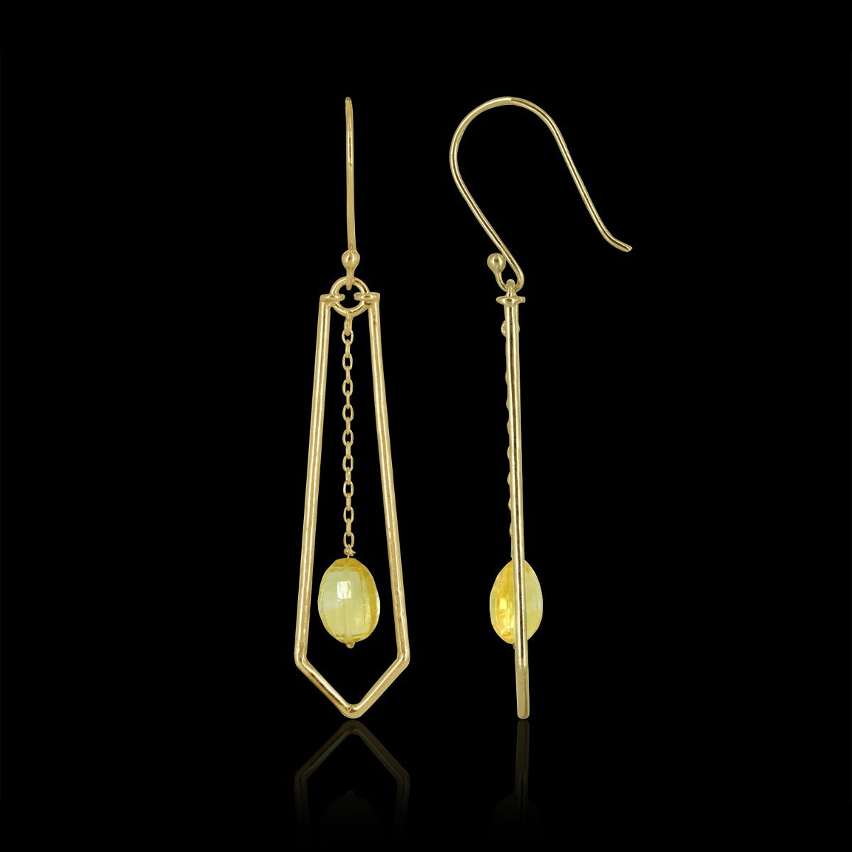 Emily Citrine Drop Earrings