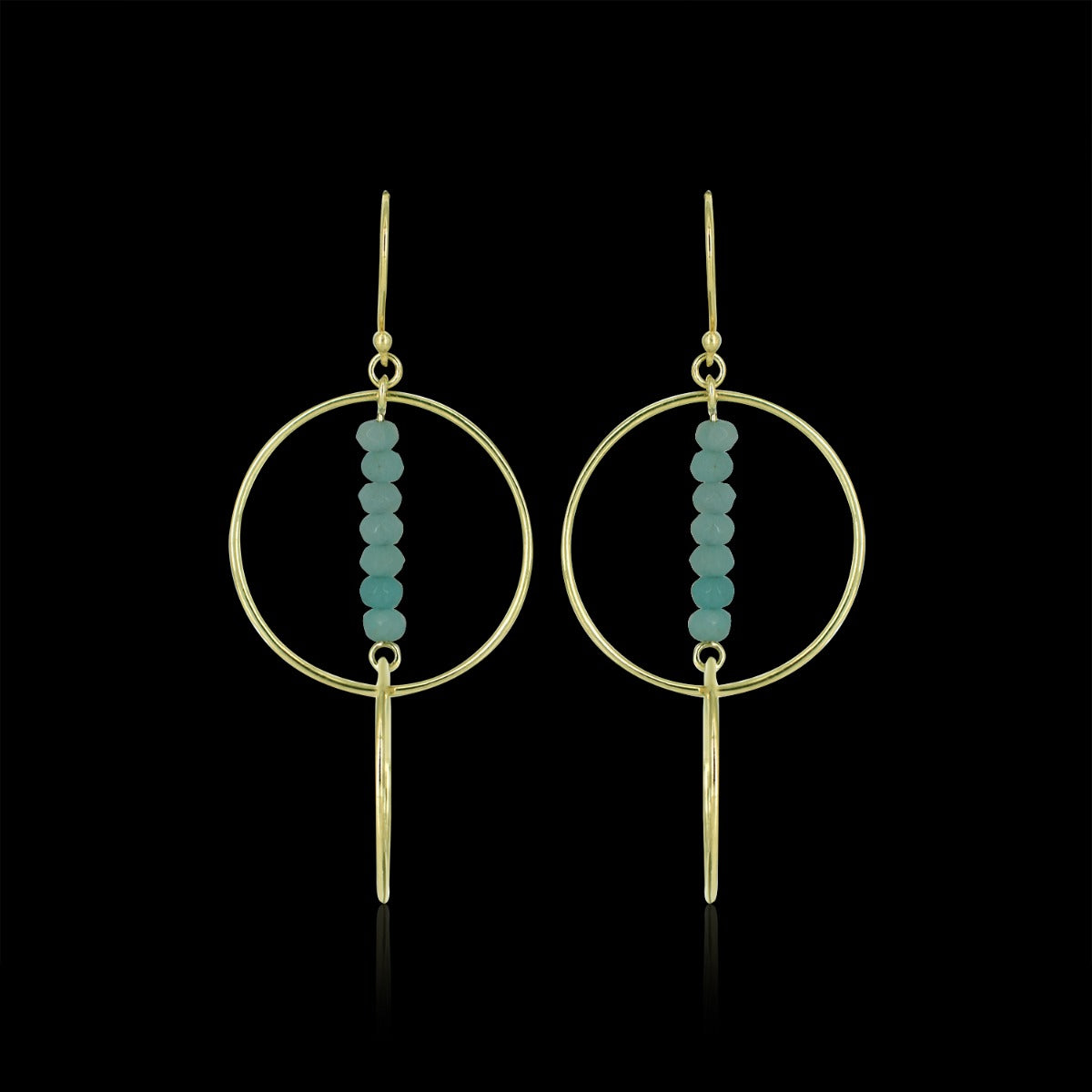 Encircled Beaded Drop Earrings