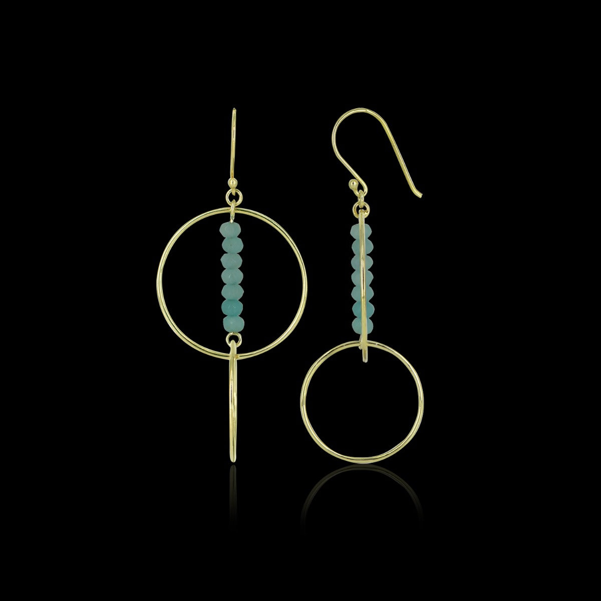 Encircled Beaded Drop Earrings