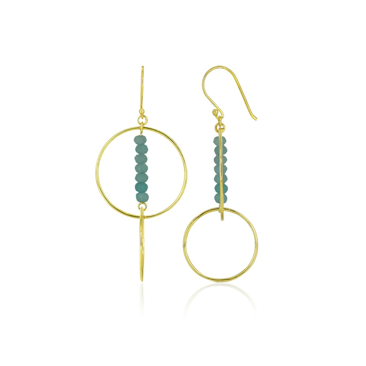 Encircled Beaded Drop Earrings