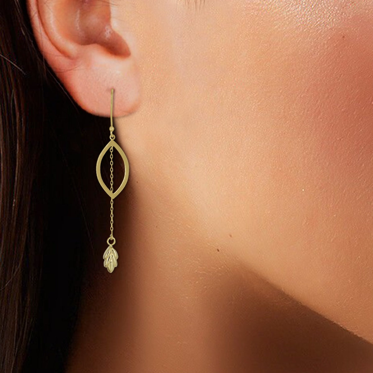 Falling Amira Leaf Drop Earrings
