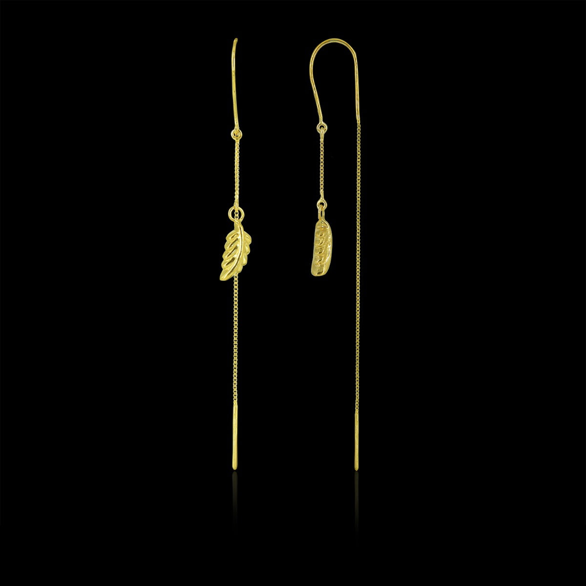 Autumn Leaf Gold Earrings