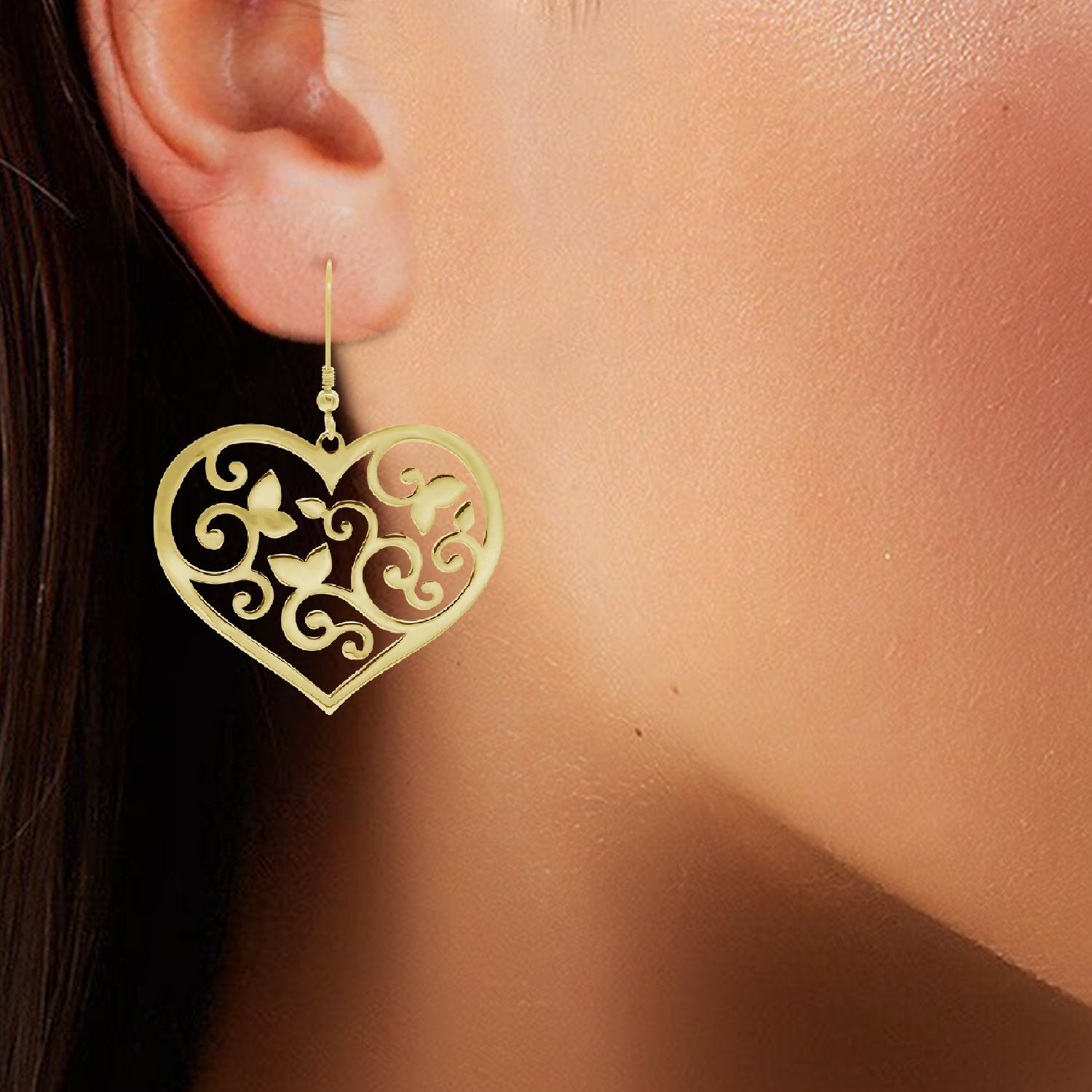 Fine Heart Earrings