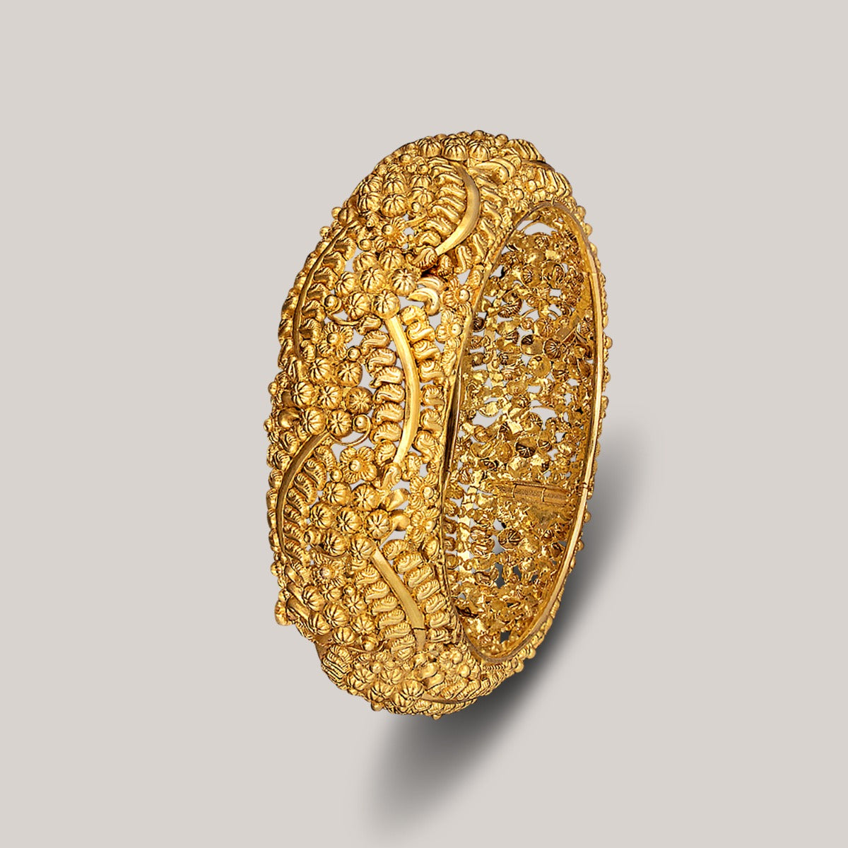 Vine Blossom Gold Bangle