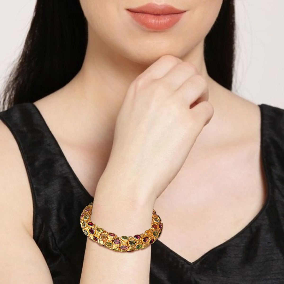 Vivid Jumble Gold Bangle