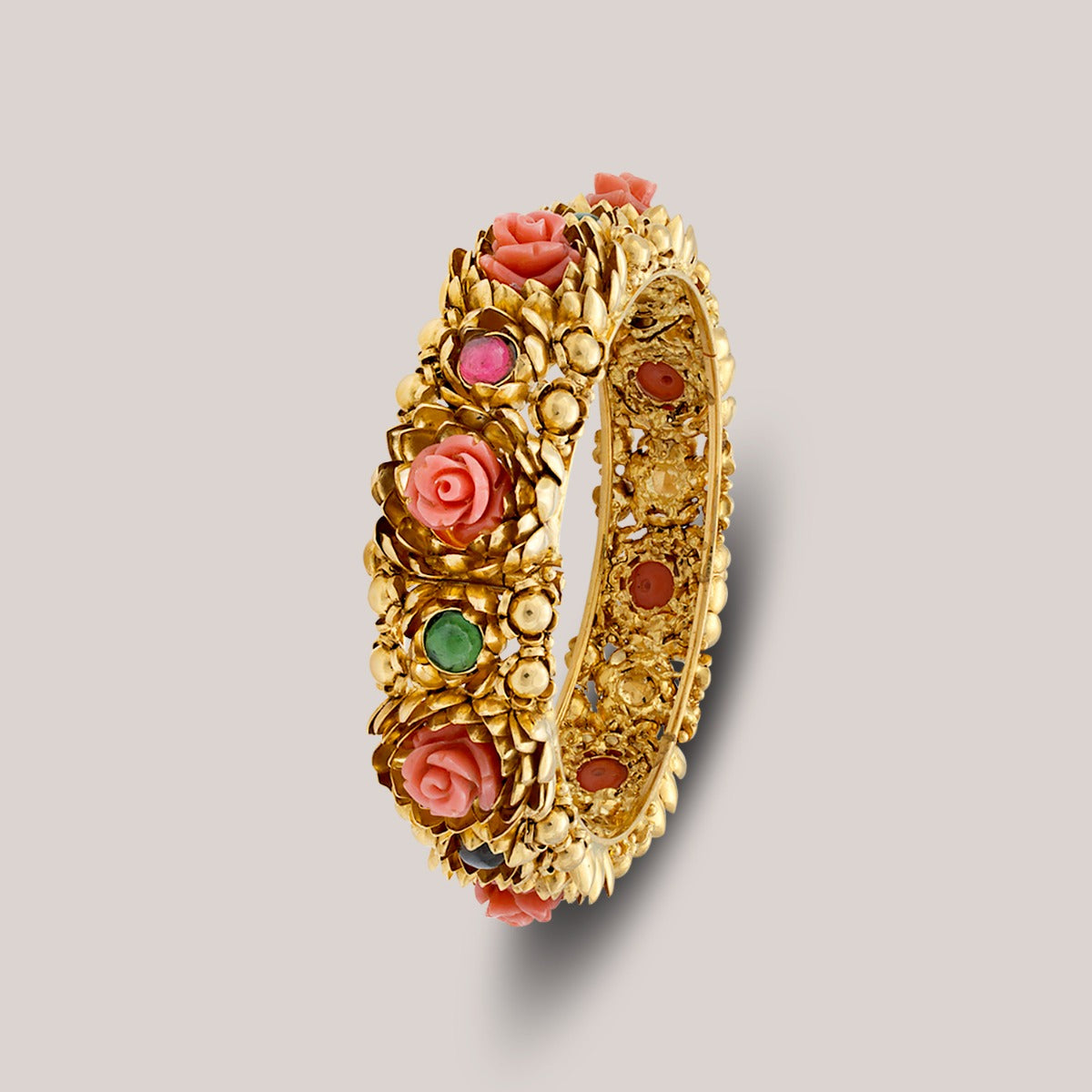 Flowerful Charm Gold Bangle