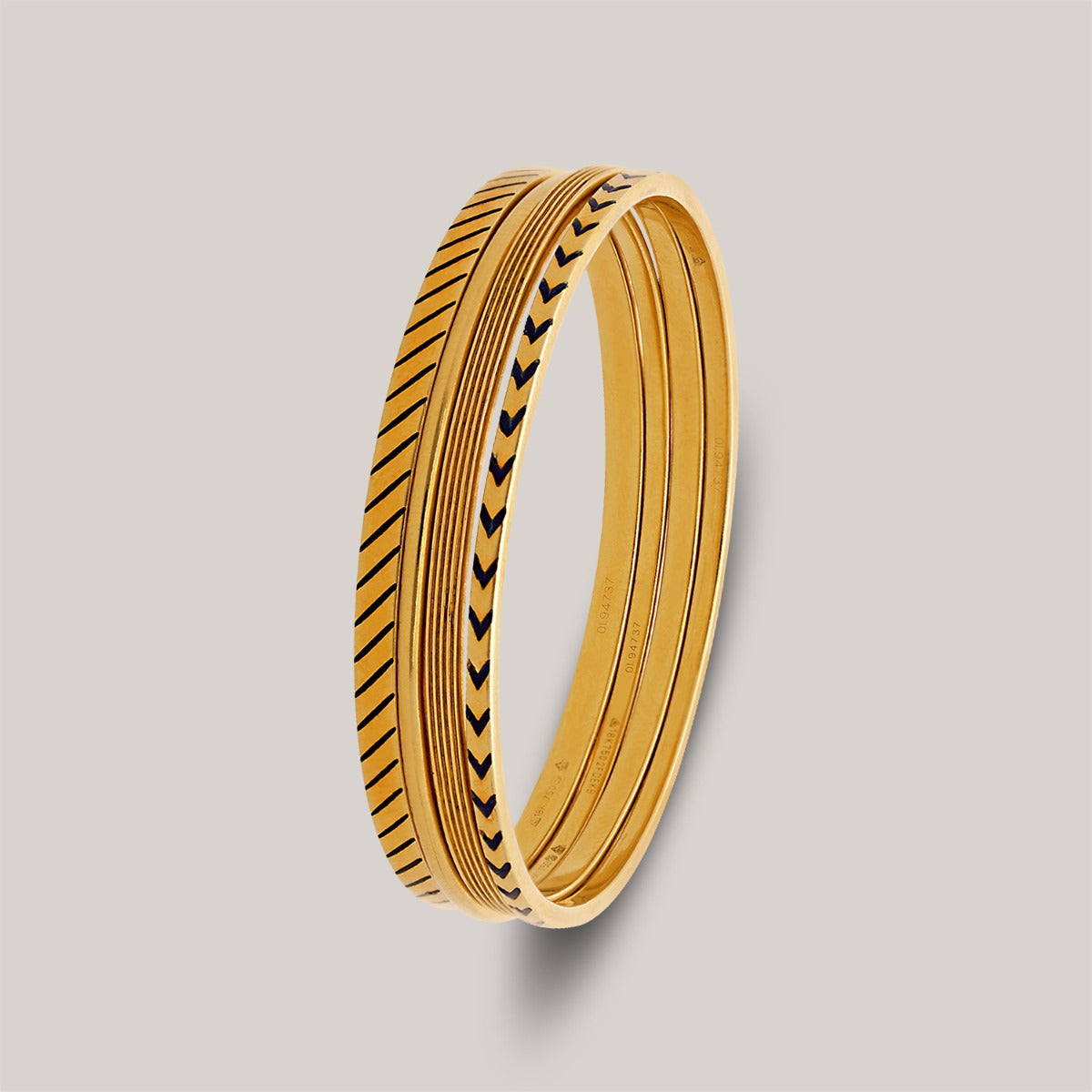 Classic Stackable Gold Bangle Set
