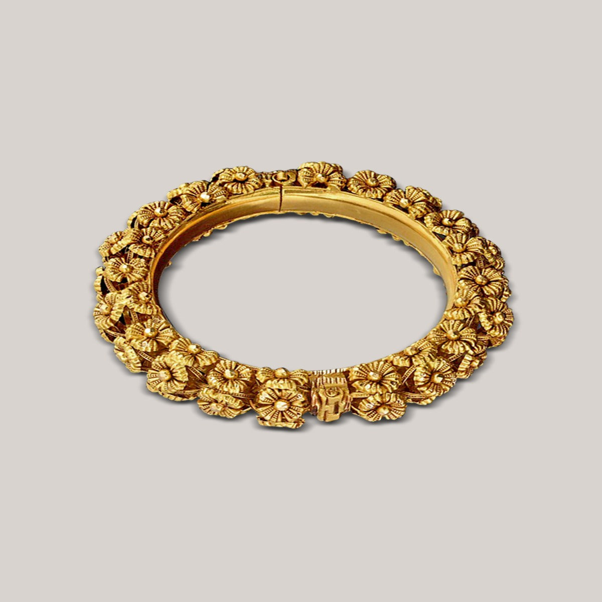 Floral Bouquet Gold Bangle