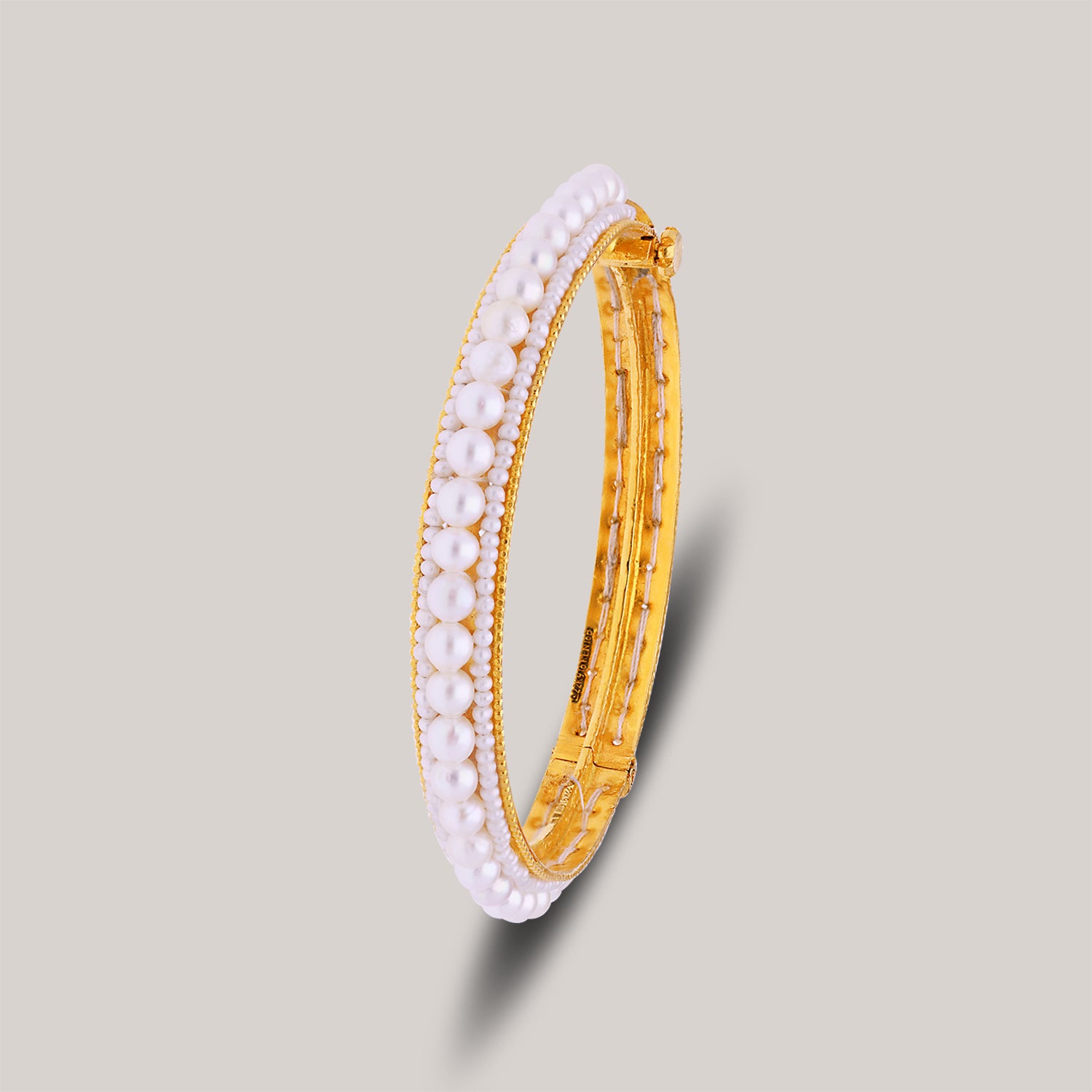 Golden Pearl Gold Bangle Set
