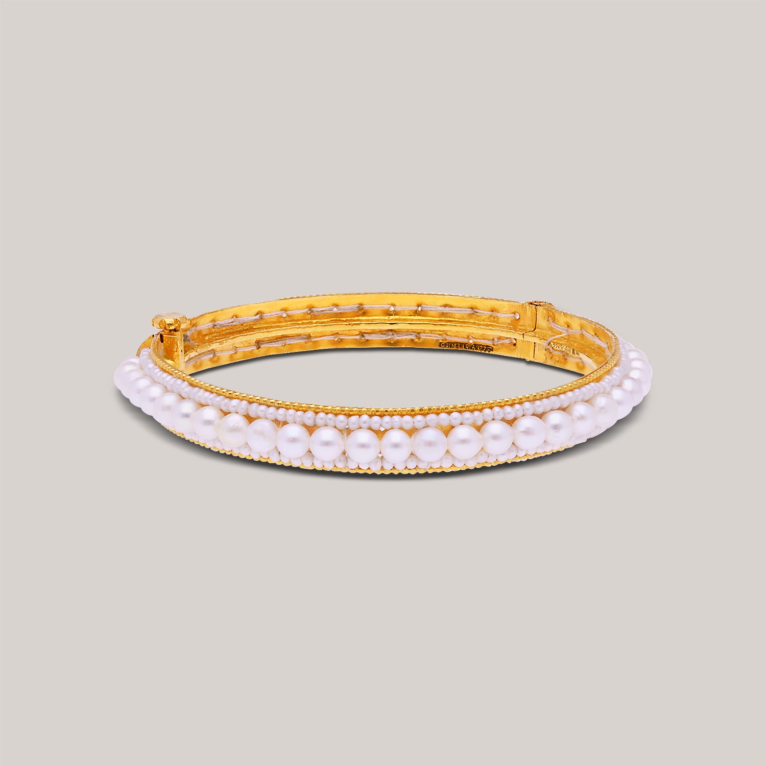 Golden Pearl Gold Bangle Set