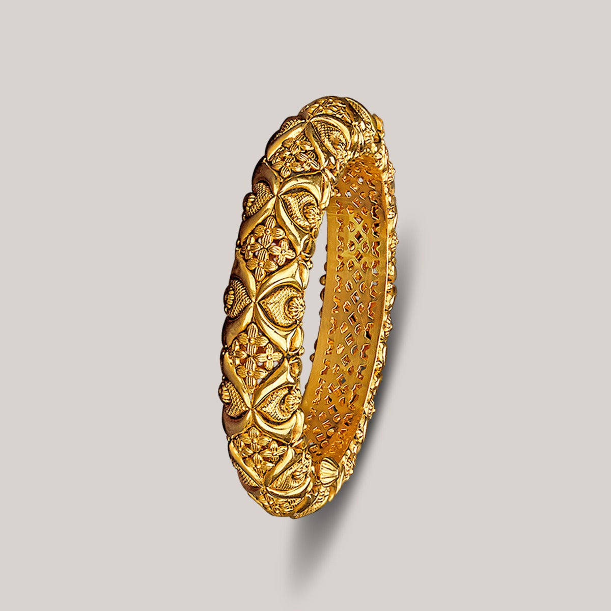Floral Bunch Gold Bangle