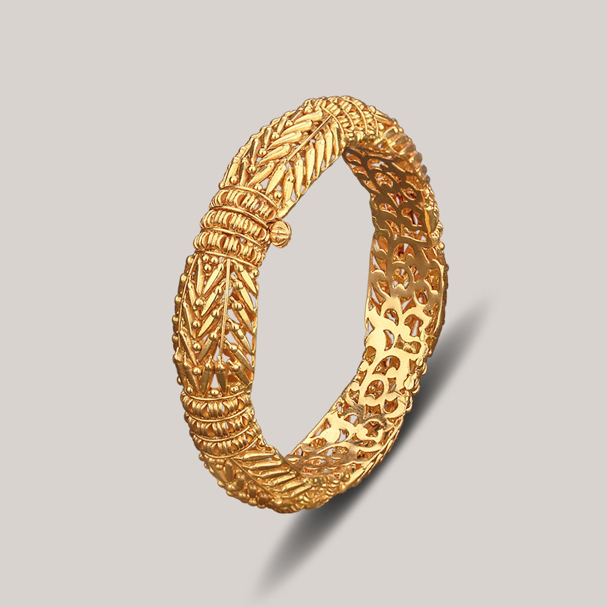 Curvilinear Gold Bangle