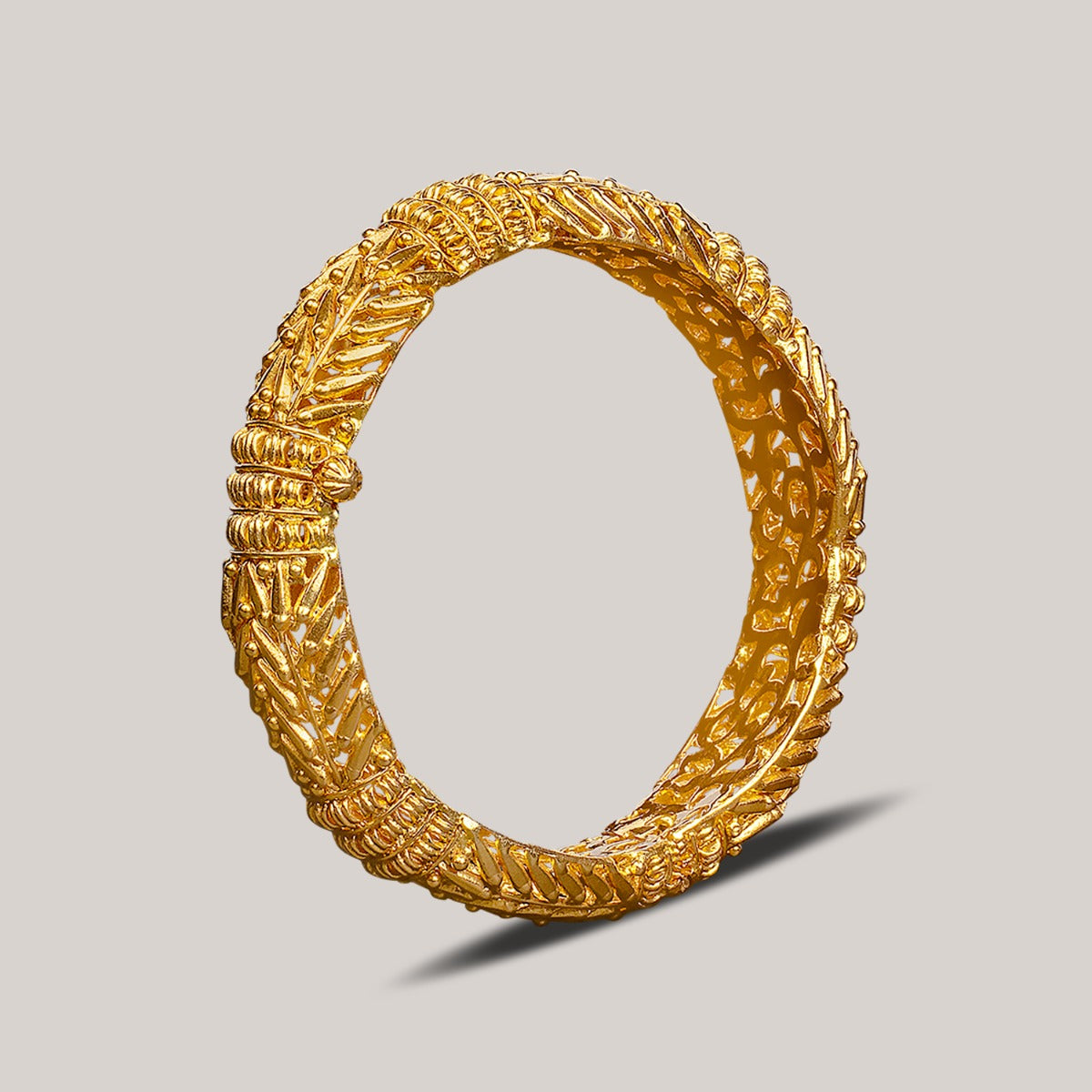 Curvilinear Gold Bangle