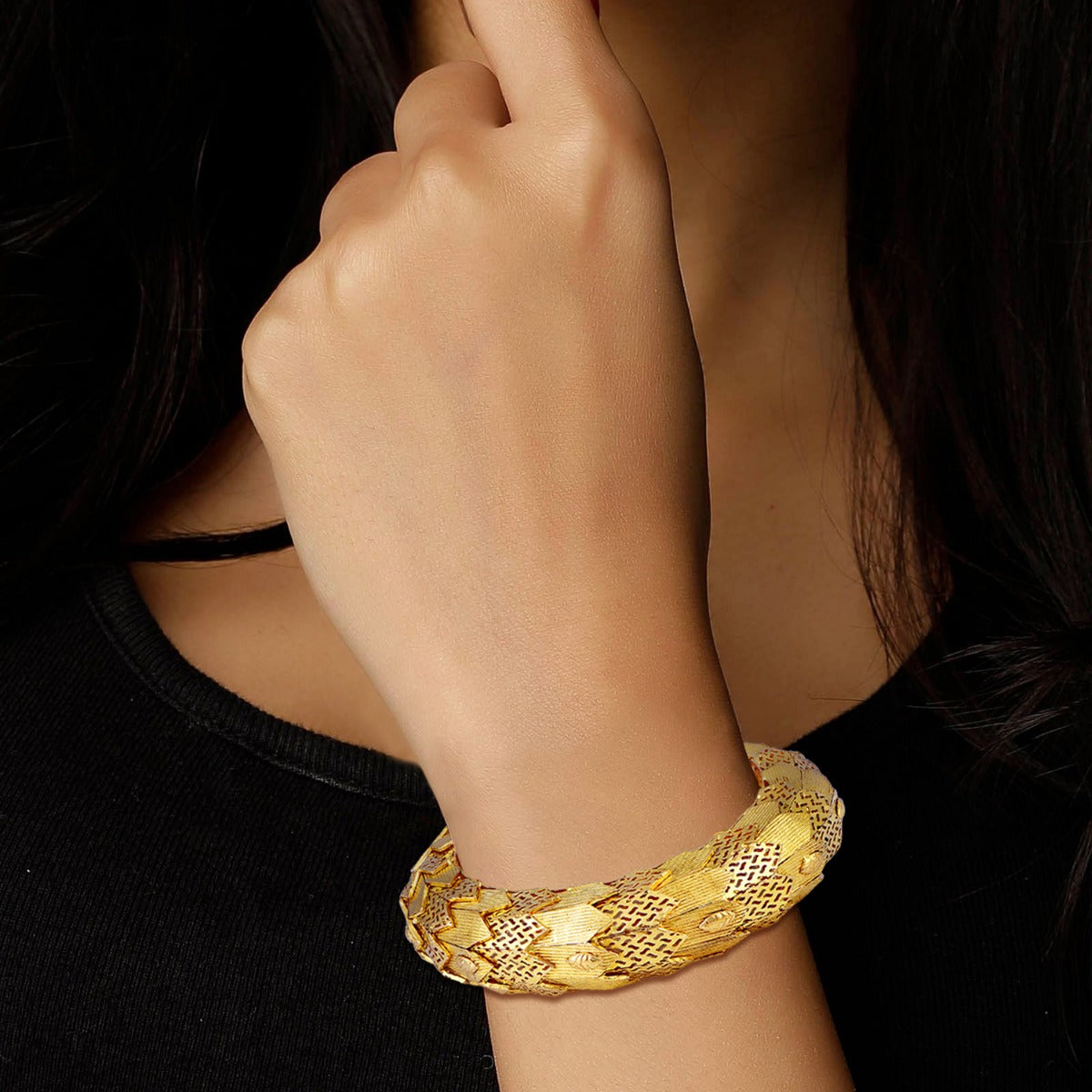 Fazed Gold Bangle