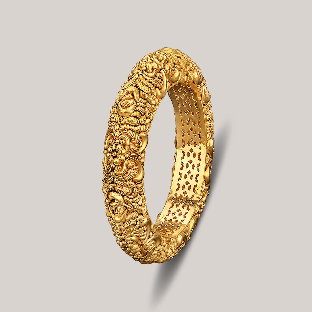 Forest Motifs Gold Bangle