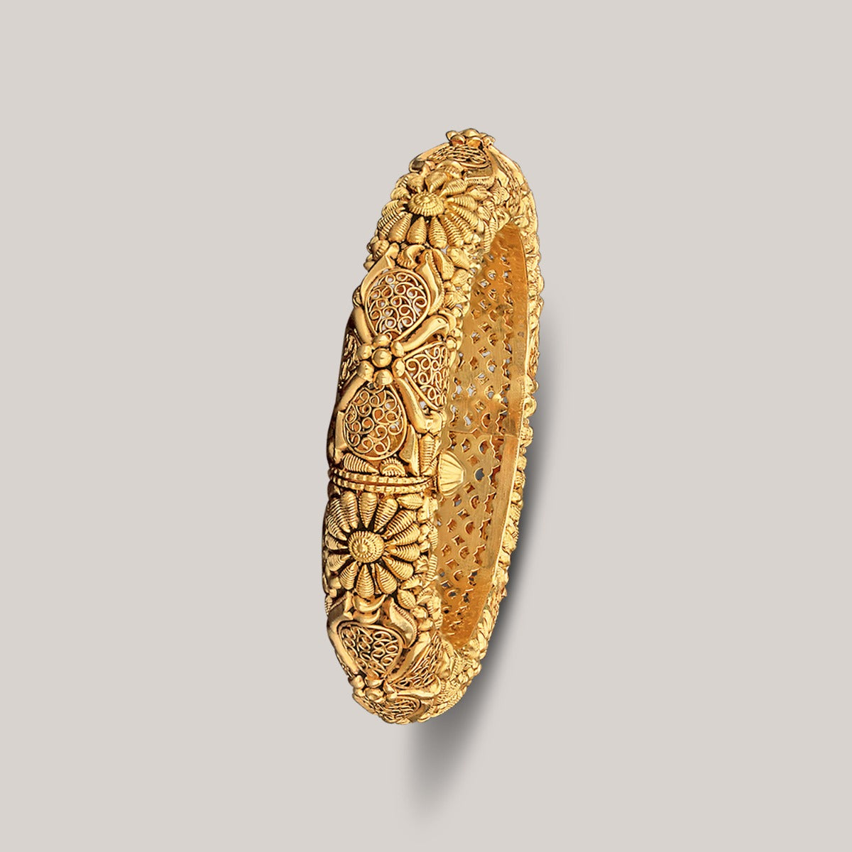 Intricate Evergreen Motifs Bangle