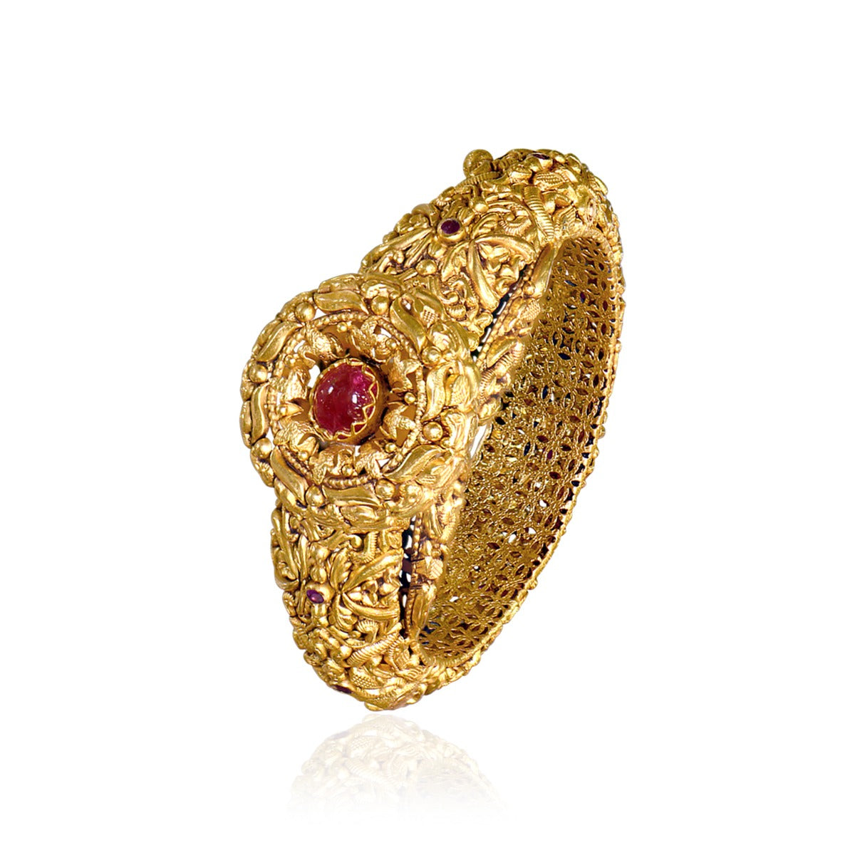Traditional Gold Red Dot Bangle