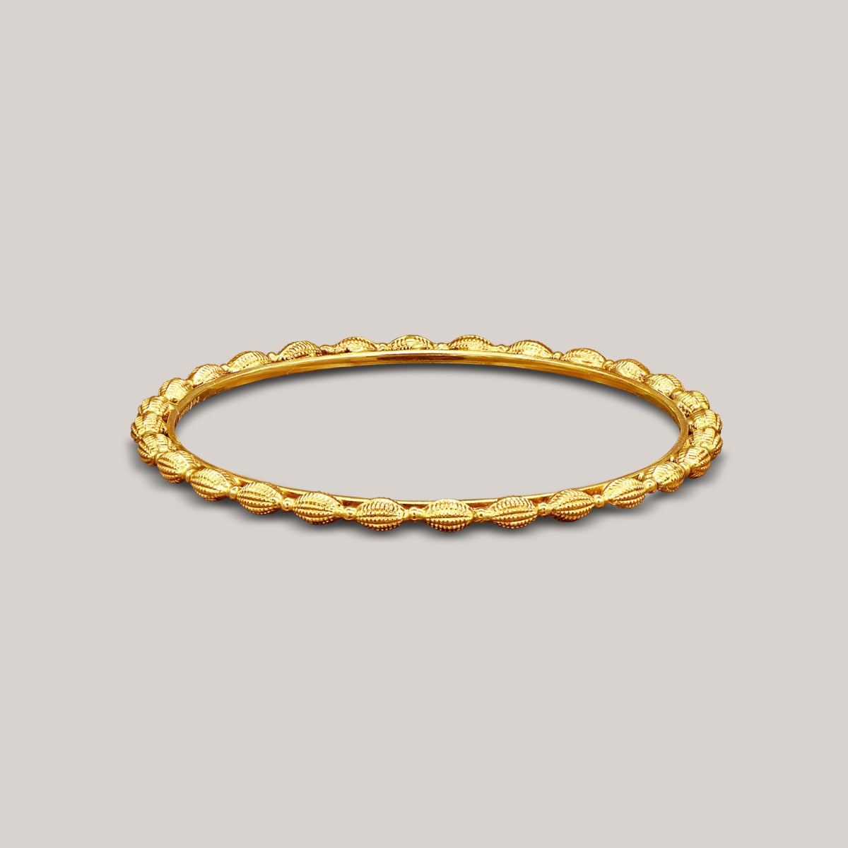 Simple Beads Gold Bangle