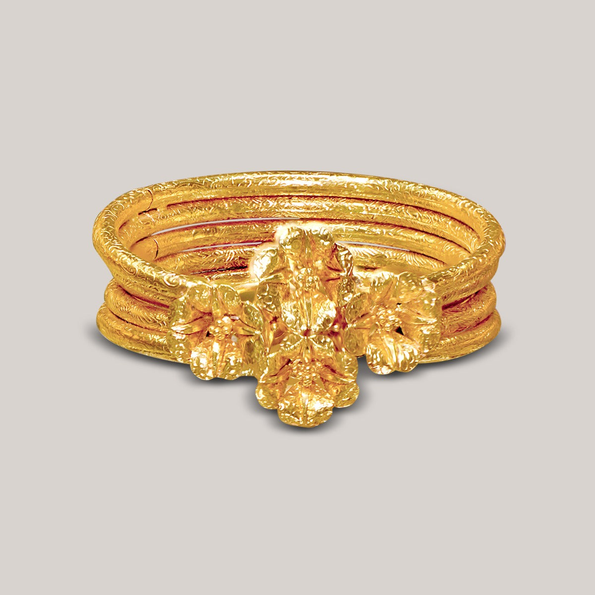 Briella Flora Gold Bangle
