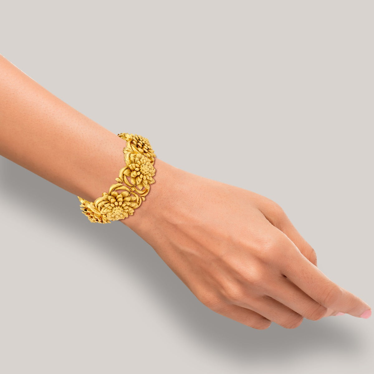 Signature Floral Gold Bangle