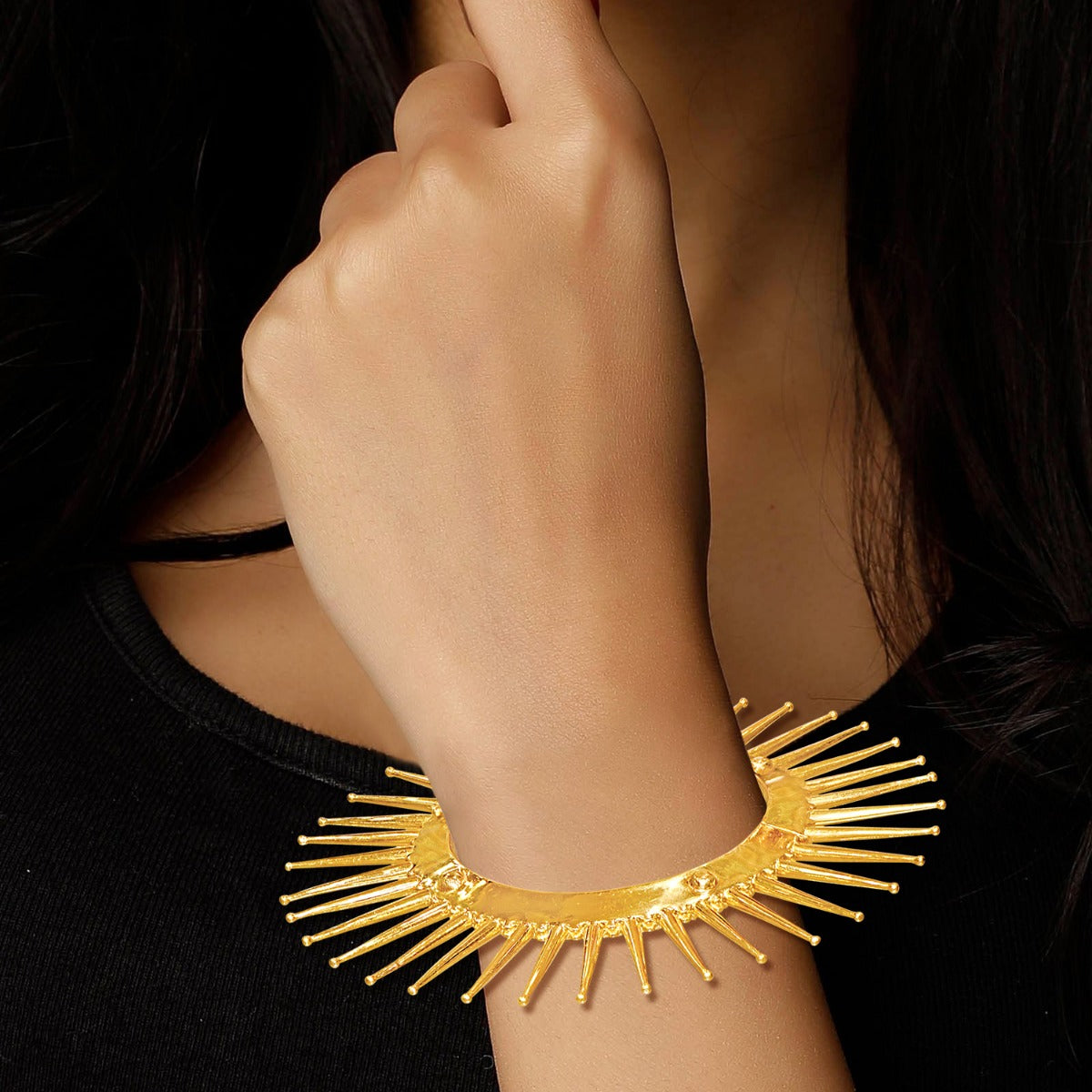 Sunrays Gold Bangle