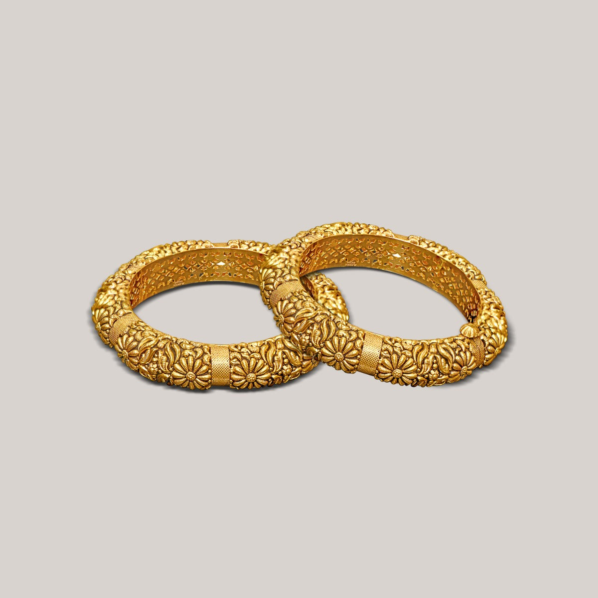 Temple Garden Gold Bangle Set