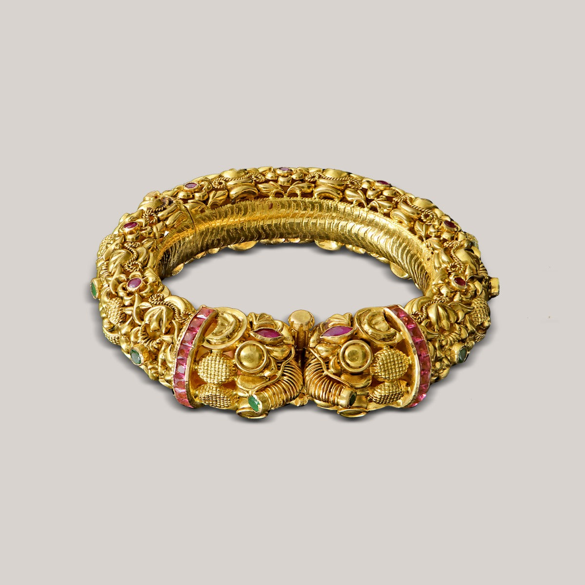 Royal Red Elephant Gold Bangle