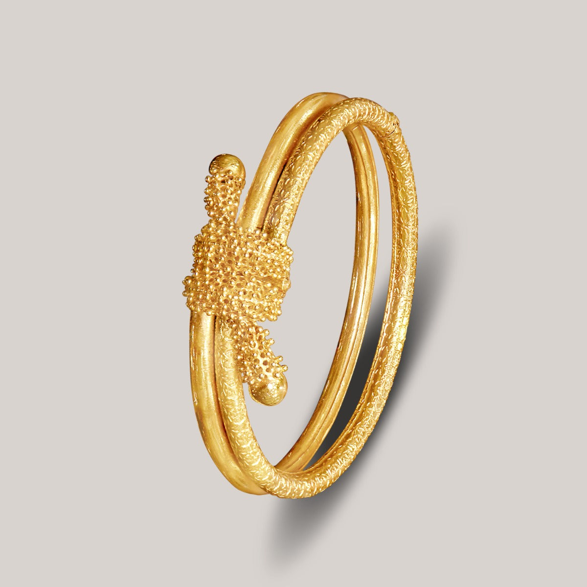 Knotted Gold Bangle