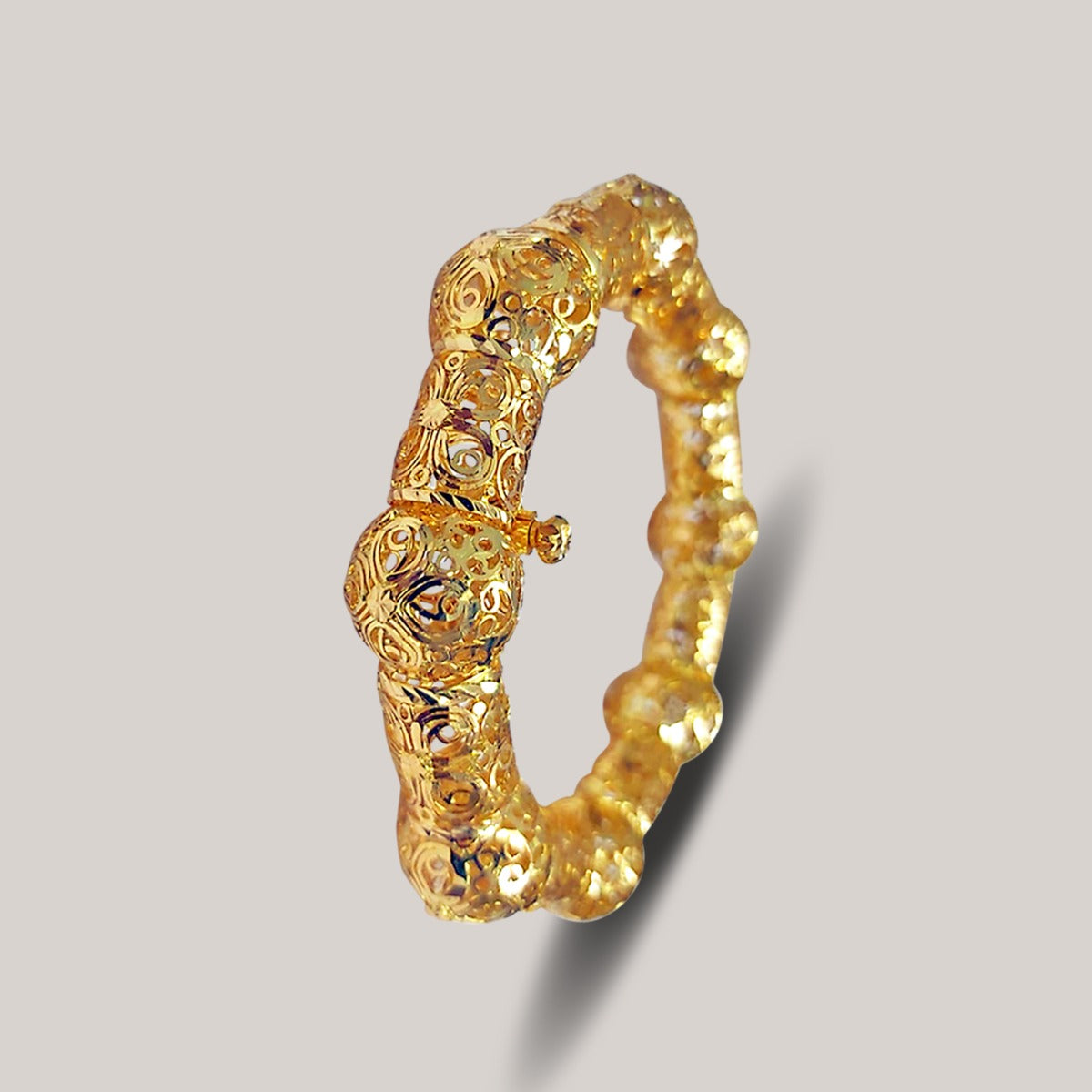 Lydia Cutout Gold Bangle