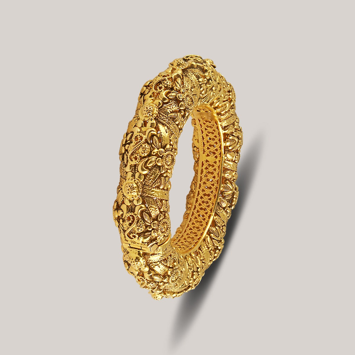 Lattice Iconic Gold Bangle