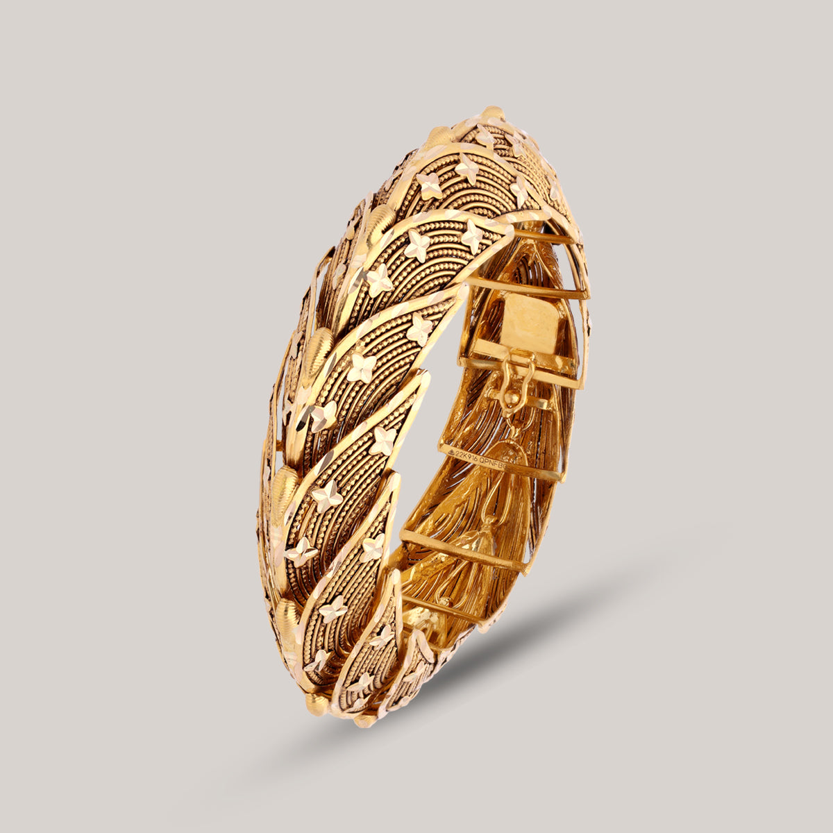 Starry Night Twisted Gold Bangle