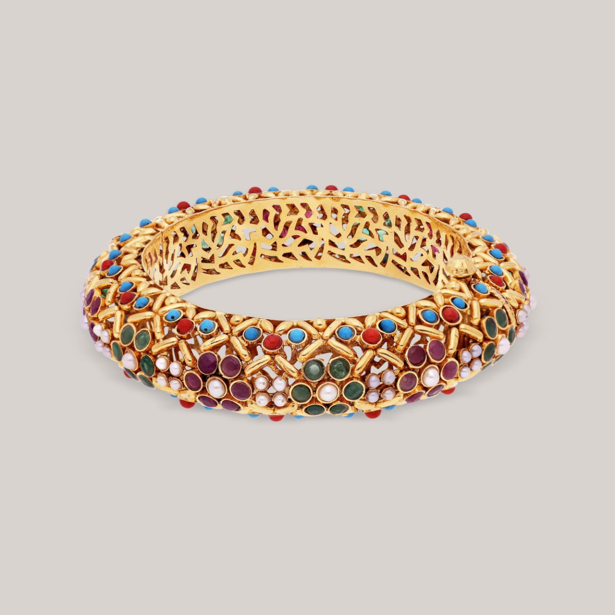 Gemstone Galaxy Gold Bangle