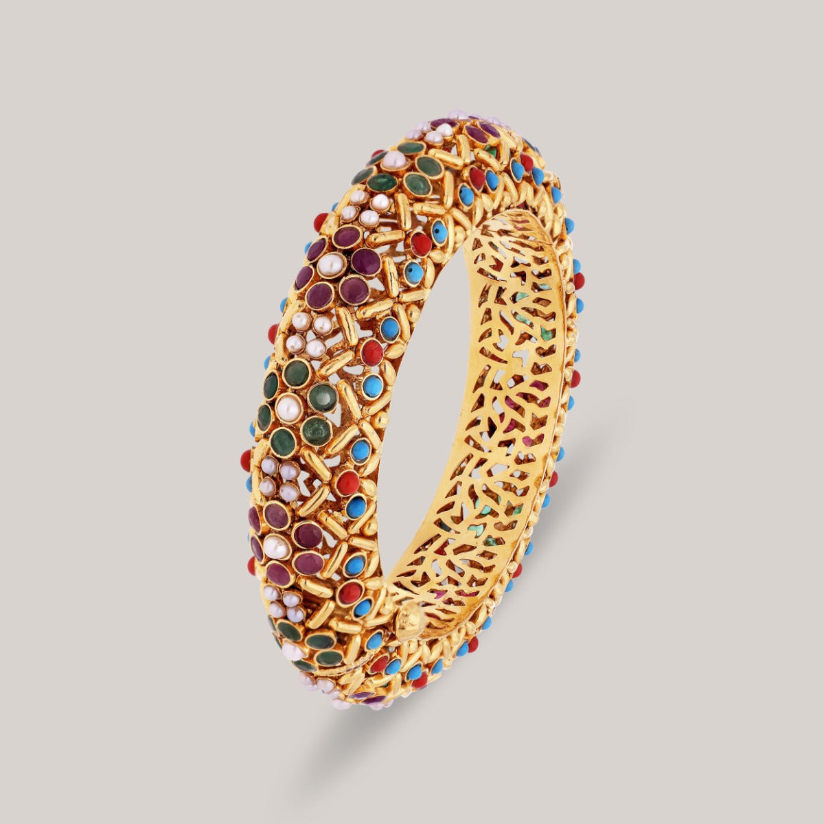 Gemstone Galaxy Gold Bangle Set