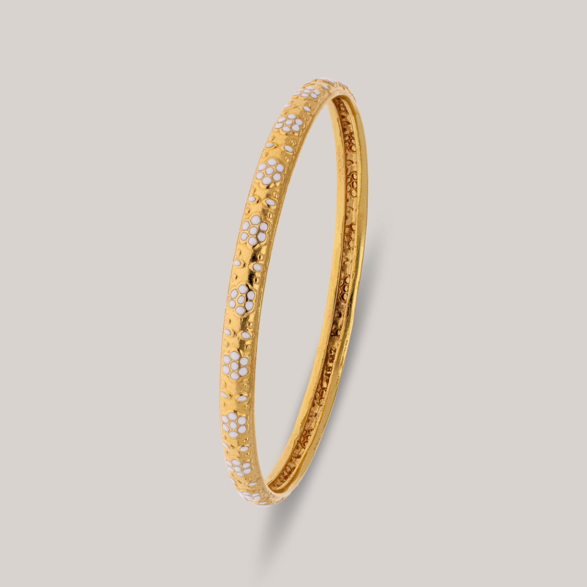 Floral Whisper Gold Bangle