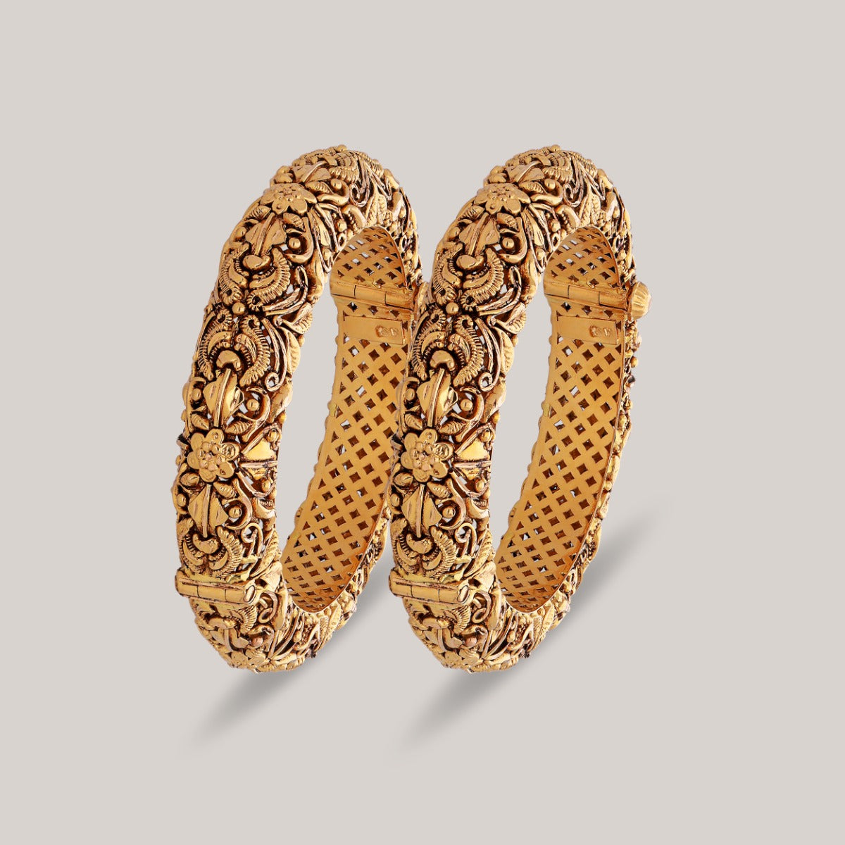 Baroque Vine Gold Bangle Set