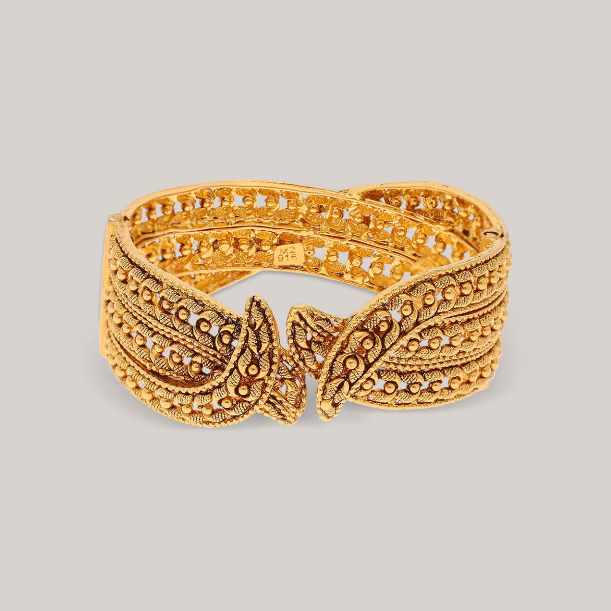 Intricate Weave Gold Bangle