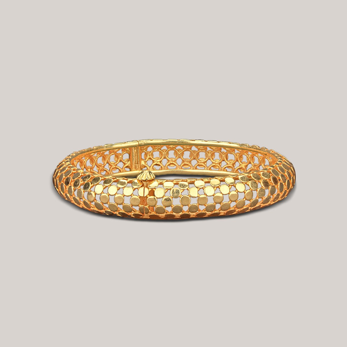 Polka Dotted Gold Bangle