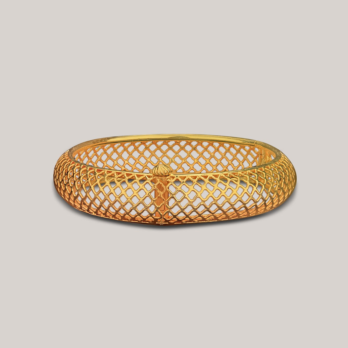 Criss Cross Mesh Gold Bangle
