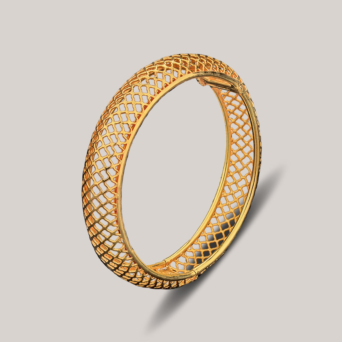 Criss Cross Mesh Gold Bangle