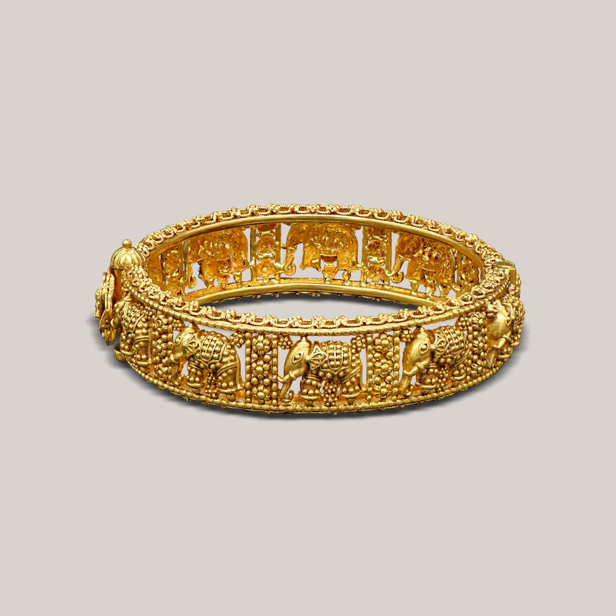 Elephant Gold Bangle