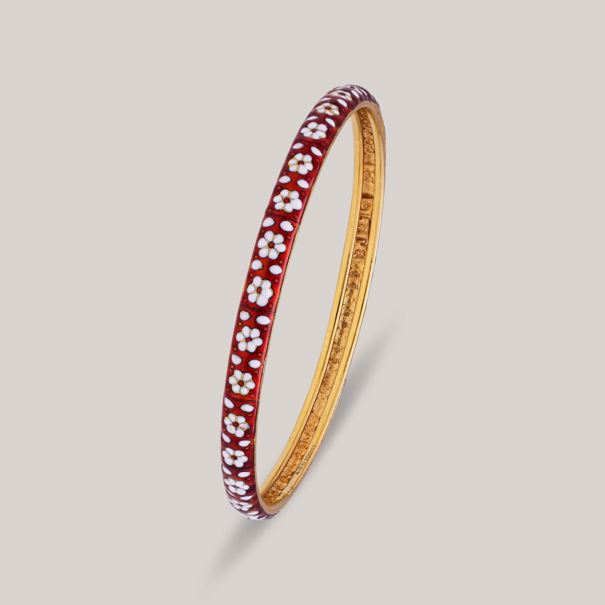 Vermillion Vine Gold Bangle