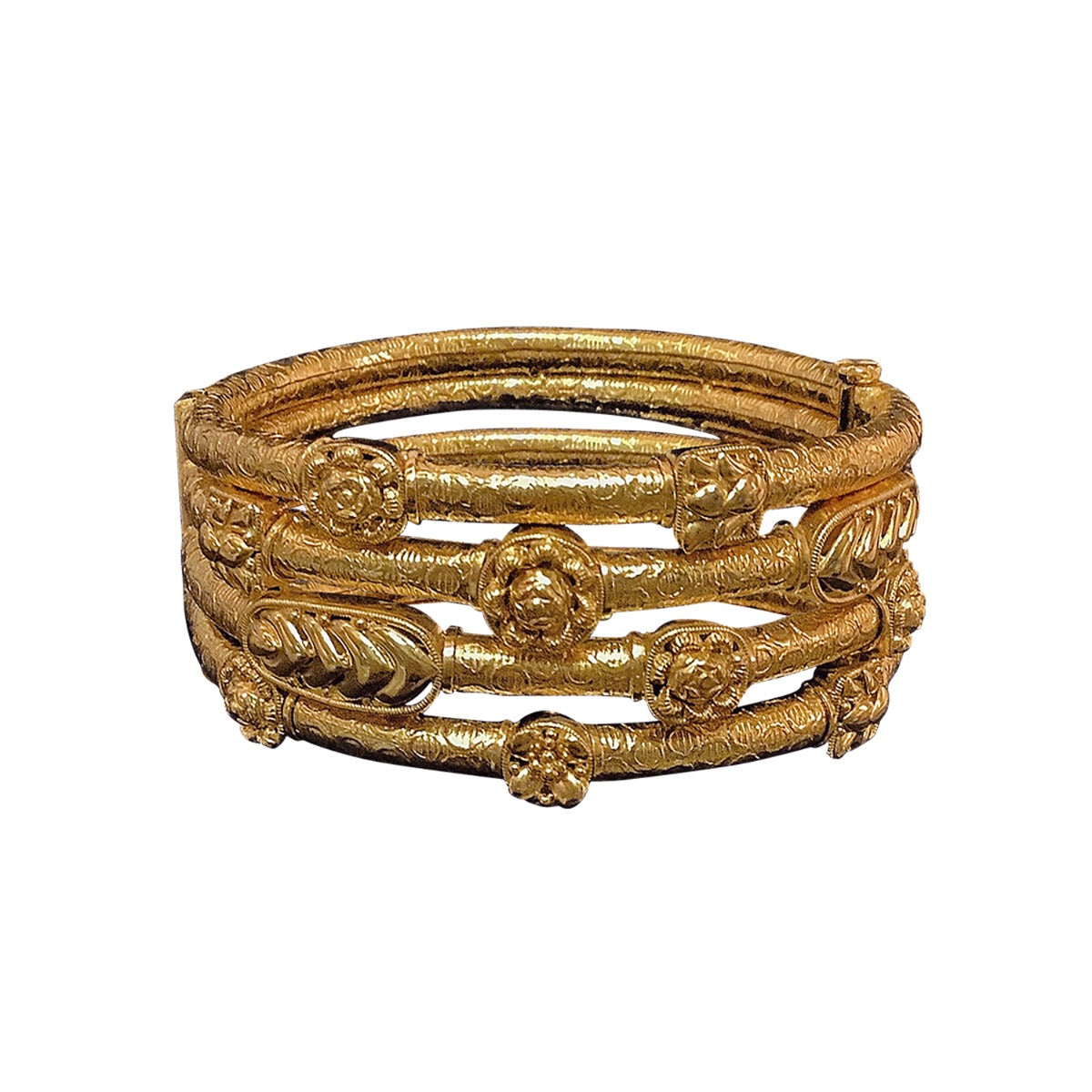 Intertwined Traditional Gold Bangle