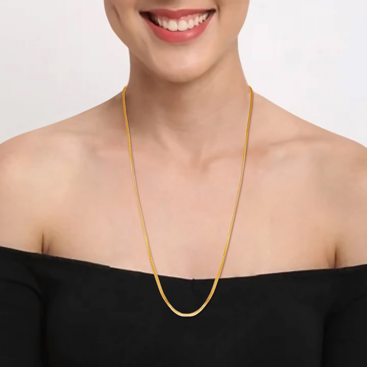 Curb Chain Gold Necklace