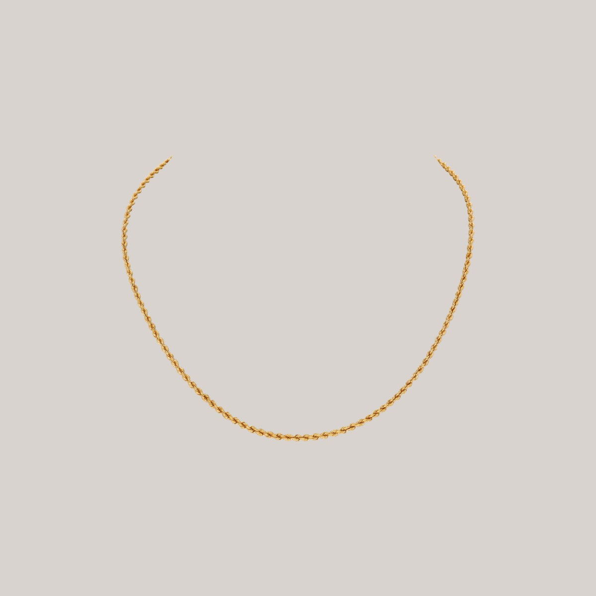 Rope Chain Gold Necklace
