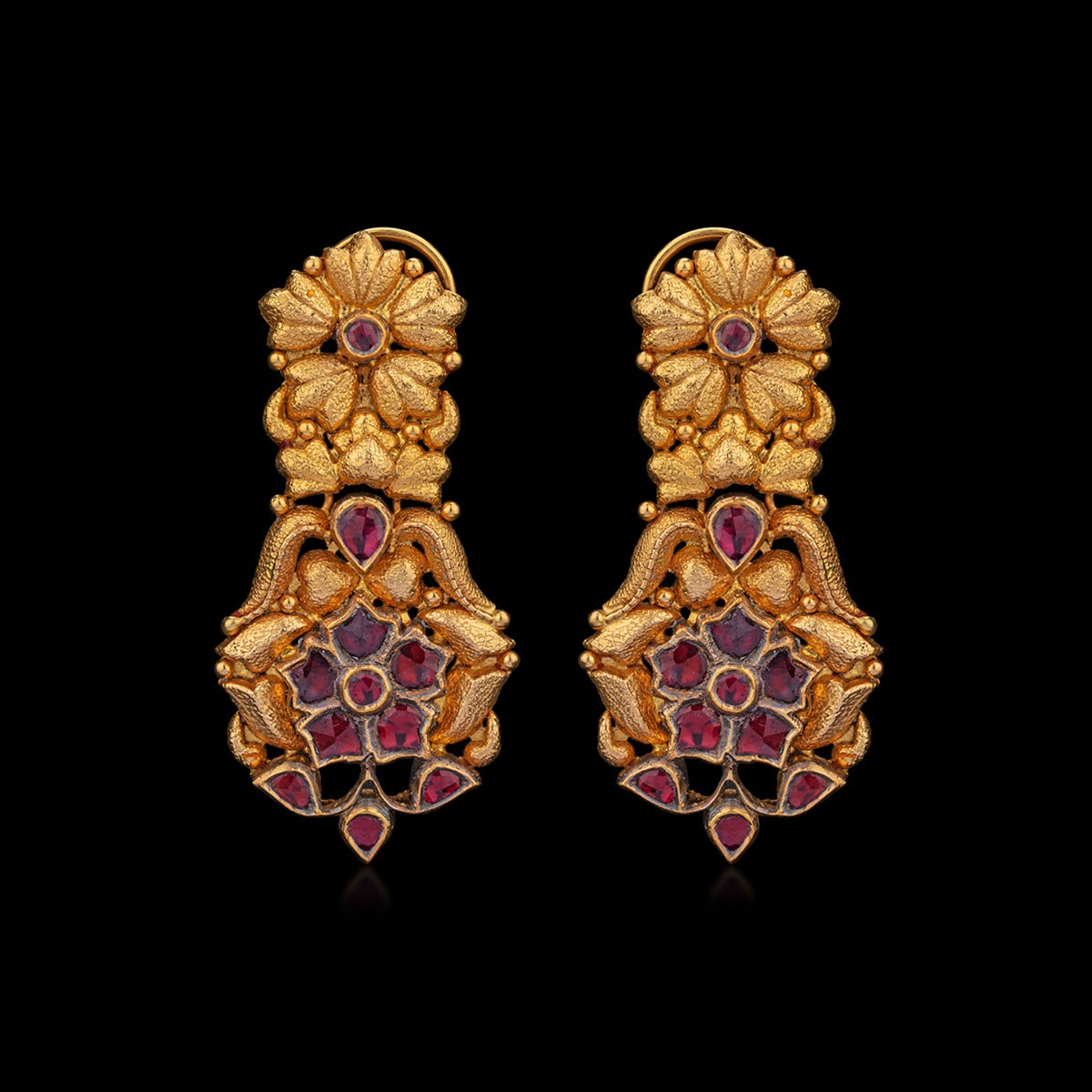 Captivating Floral Gold Earrings