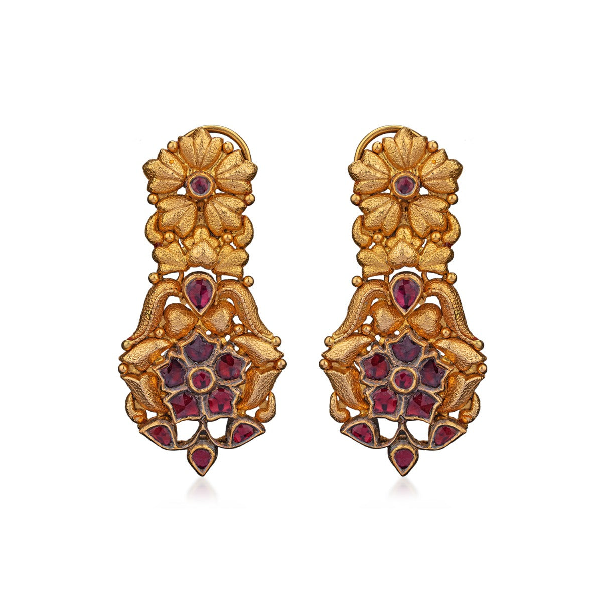 Captivating Floral Gold Earrings