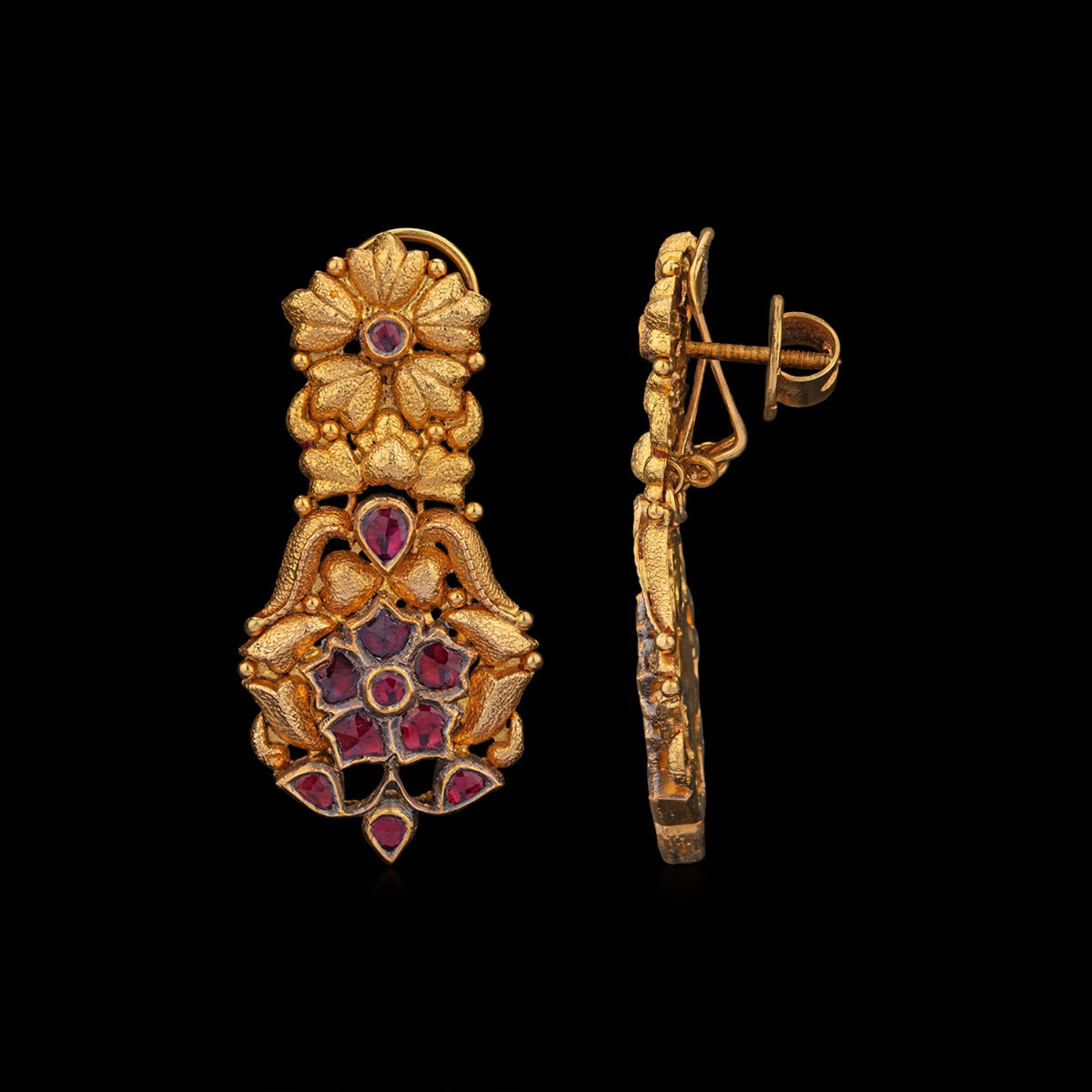 Captivating Floral Gold Earrings