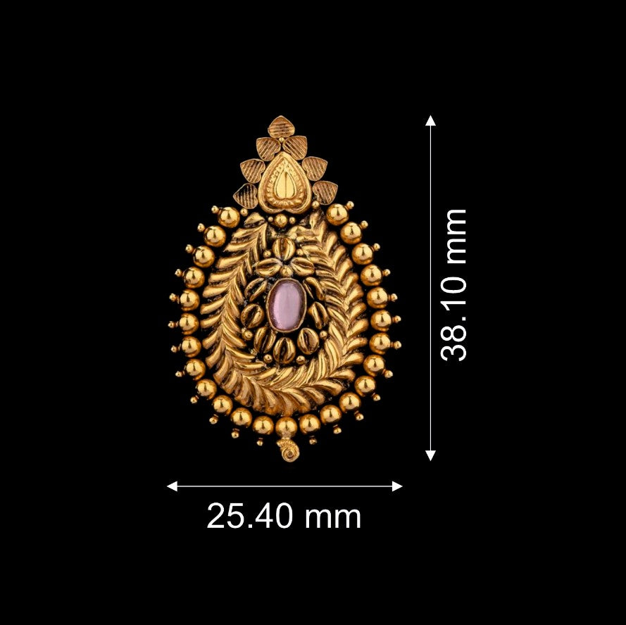 Sheesh Ornate Mural Gold Earrings