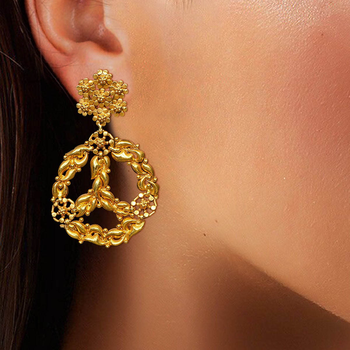 Intertwined Gold Earrings